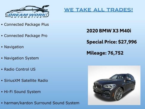 Used 2020 BMW X3 M40i w/ Executive Package image 2