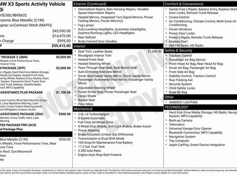 Used 2020 BMW X3 xDrive30i w/ M Sport Package 2 image 7