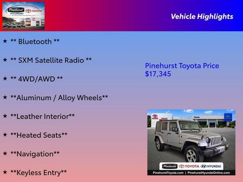Used 2016 Jeep Wrangler Unlimited Sahara w/ Dual Top Group AWD/4WD image 16