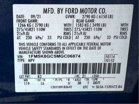 Used 2021 Ford Explorer ST w/ Equipment Group 401A AWD/4WD image 26