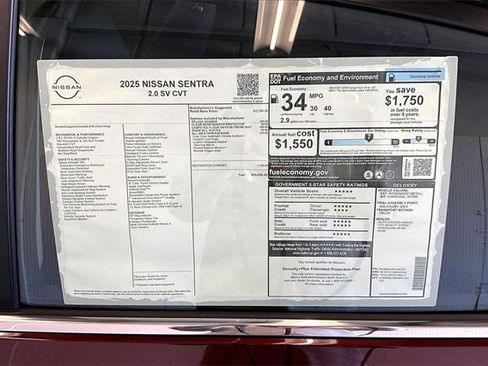 New 2025 Nissan Sentra SV w/ All-Weather Package image 35