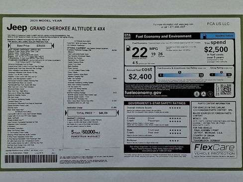 New 2025 Jeep Grand Cherokee Altitude image 18