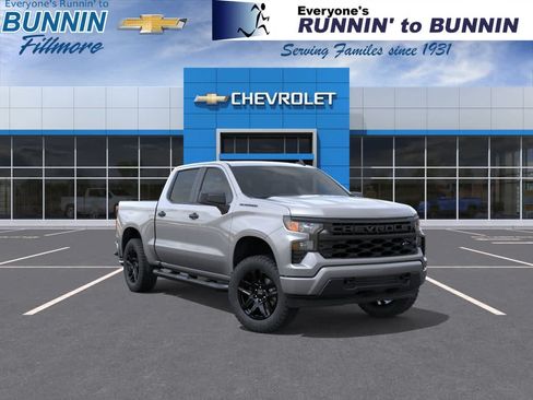New 2026 Chevrolet Silverado 1500 Custom w/ Turbomax Blackout Package RWD image 1