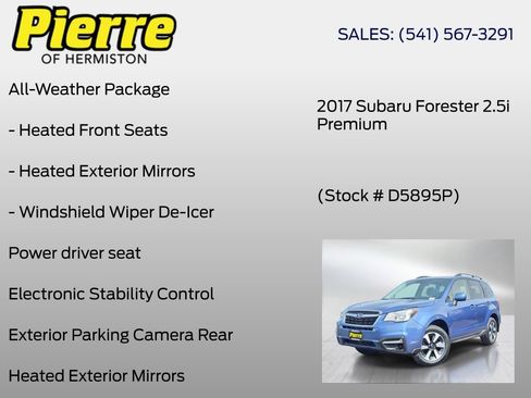 Used 2017 Subaru Forester 2.5i Premium w/ All-Weather Package AWD/4WD image 6