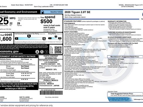 Used 2020 Volkswagen Tiguan SE image 2