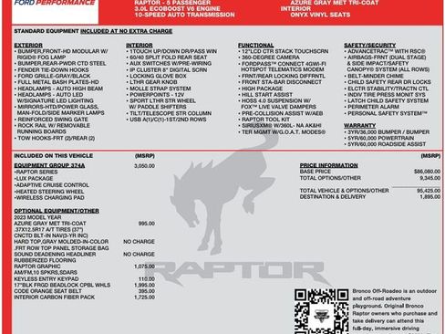 Used 2023 Ford Bronco Raptor AWD/4WD image 4