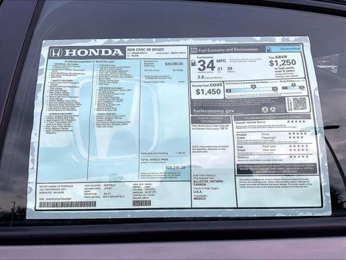 New 2026 Honda Civic Sport image 18