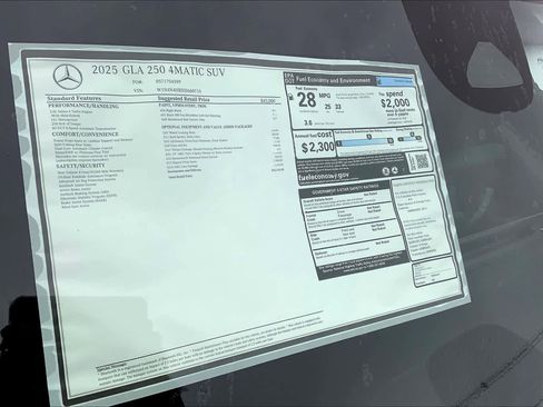 New 2025 Mercedes-Benz GLA 250 GLA 250 image 19