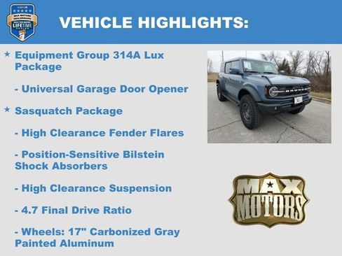 New 2025 Ford Bronco Outer Banks w/ Sasquatch Package AWD/4WD image 12