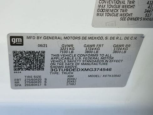 Used 2021 GMC Sierra 1500 SLT w/ SLT Premium Package AWD/4WD image 31