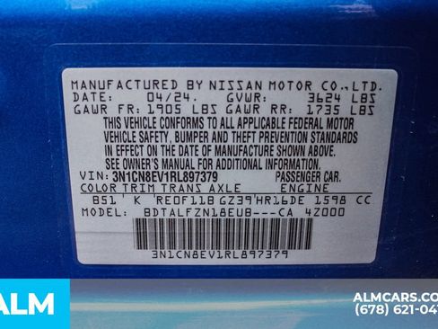 Used 2024 Nissan Versa SV FWD image 39