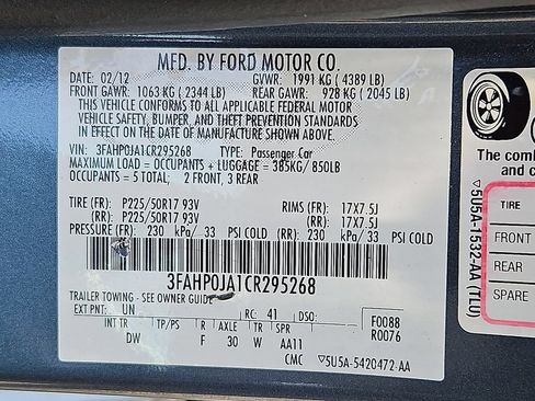 Used 2012 Ford Fusion SEL FWD image 27