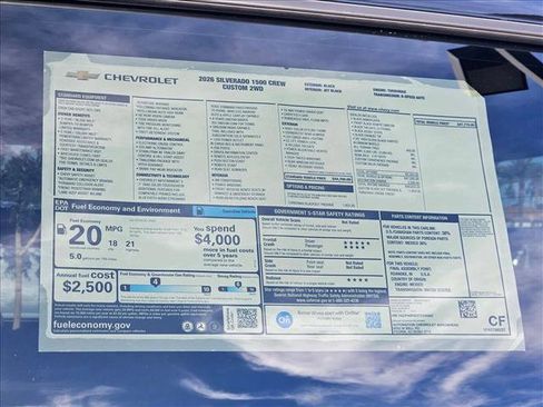 New 2026 Chevrolet Silverado 1500 Custom w/ Turbomax Blackout Package image 16