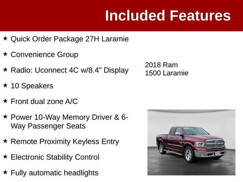 Used 2018 RAM 1500 Laramie w/ Convenience Group AWD/4WD image 3