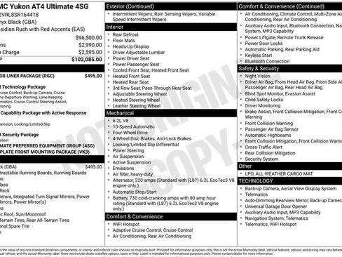 Used 2025 GMC Yukon AT4 Ultimate w/ LPO, Floor Liner Package image 2