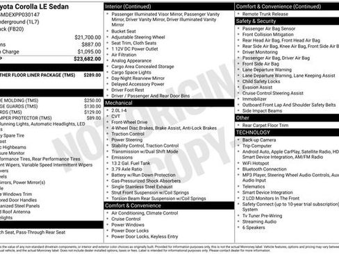 Used 2023 Toyota Corolla LE FWD image 32