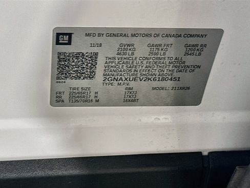 Used 2019 Chevrolet Equinox LT w/ Sun & Navigation Package AWD/4WD image 12