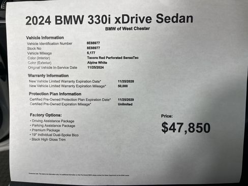 Certified 2024 BMW 330i xDrive Sedan w/ Premium Package image 19