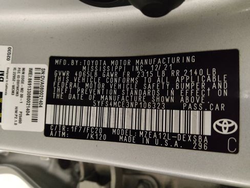 Used 2022 Toyota Corolla SE w/ Carpet Mat Package (TMS) FWD image 33