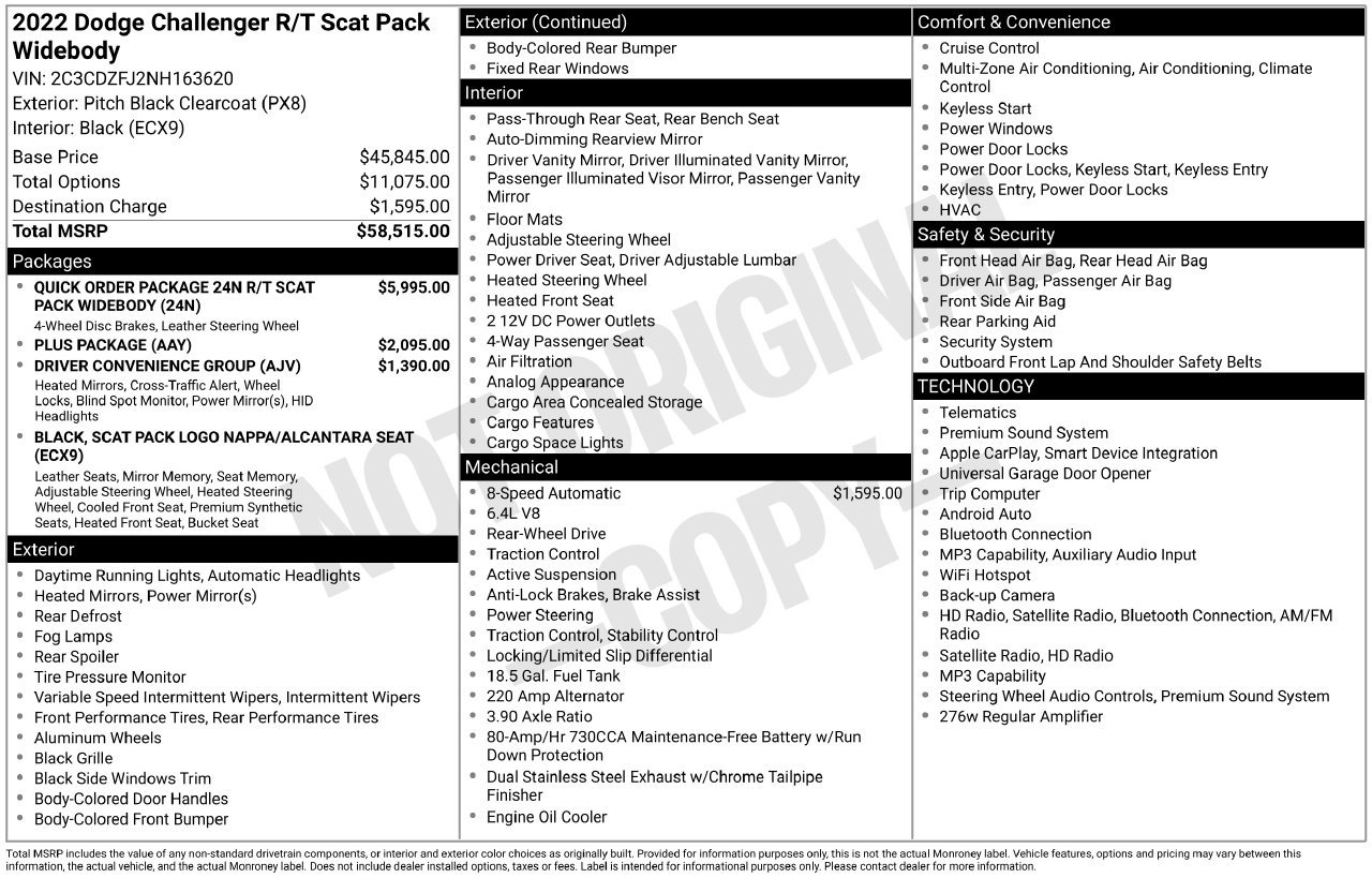 Used 2022 Dodge Challenger R/T Scat Pack RWD image 9