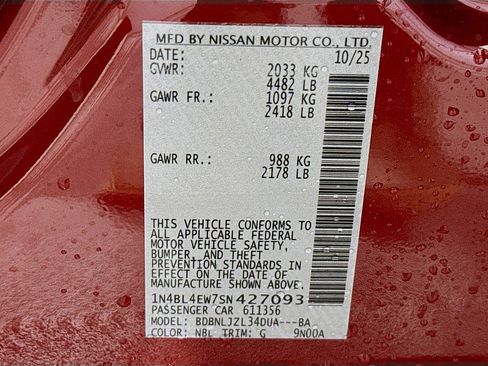 New 2025 Nissan Altima 2.5 SL image 33