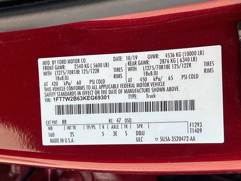 Used 2019 Ford F250 XLT w/ XLT Premium Package AWD/4WD image 9