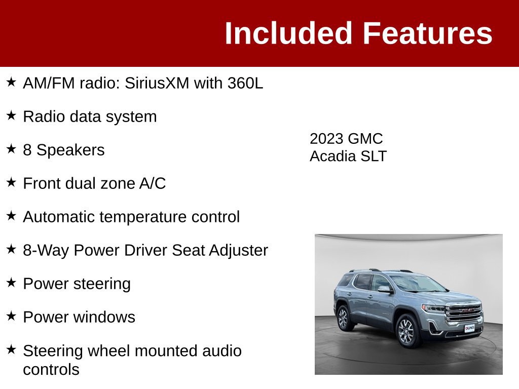 Used 2023 GMC Acadia SLT w/ Trailering Package AWD/4WD image 4