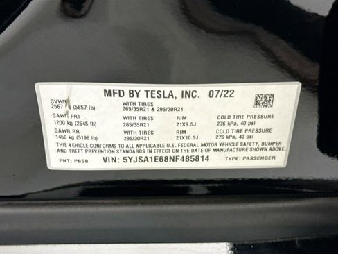 Used 2022 Tesla Model S Plaid AWD/4WD image 34