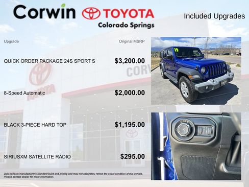 Used 2019 Jeep Wrangler Unlimited Sport S AWD/4WD image 4