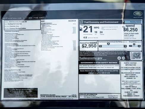 New 2026 Land Rover Discovery Dynamic SE AWD/4WD image 40