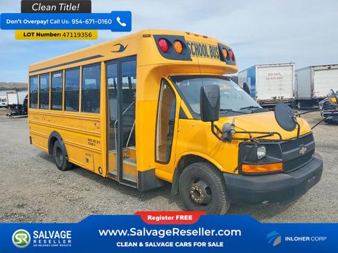 Used 2012 Chevrolet Express 3500 Extended w/ School Bus Package RWD image 1