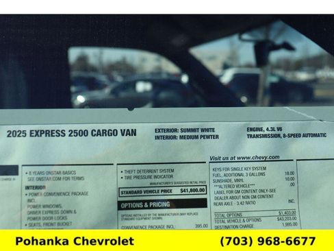 New 2025 Chevrolet Express 2500 w/ Driver Convenience Package image 20
