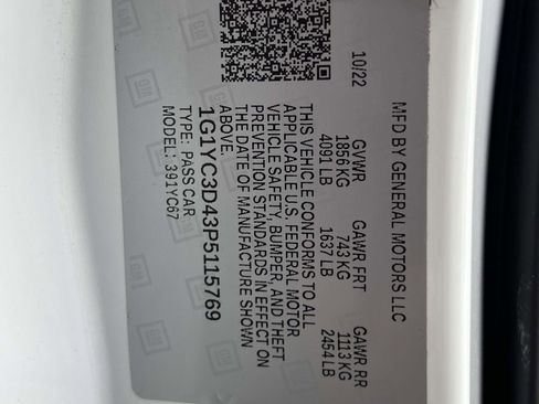 Certified 2023 Chevrolet Corvette Stingray Premium Conv image 20