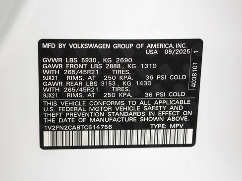 Used 2026 Volkswagen Atlas SEL Premium R-Line AWD/4WD image 53