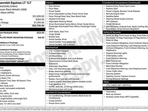 Used 2024 Chevrolet Equinox LT w/ LPO, Cargo Package AWD/4WD image 35