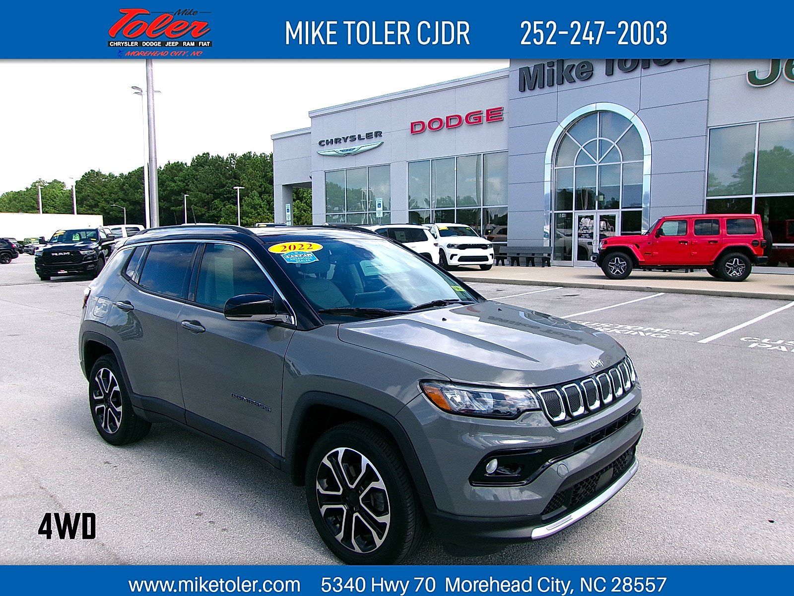 Used 2022 Jeep Compass Limited w/ Sun and Sound Group AWD/4WD image 1