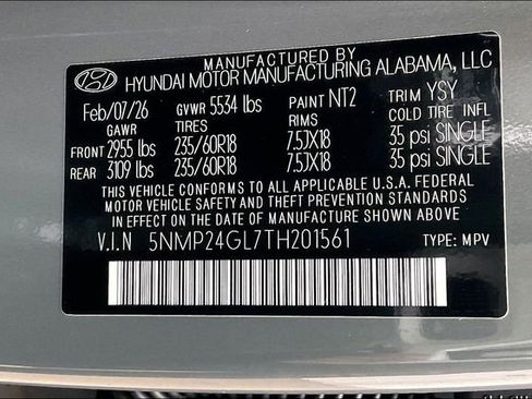Certified 2026 Hyundai Santa Fe SEL FWD image 13