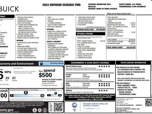 Certified 2023 Buick Envision Essence w/ Sport Touring Package FWD image 3