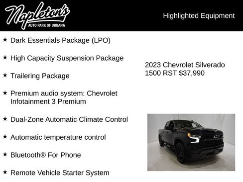 Used 2023 Chevrolet Silverado 1500 RST w/ LPO, Dark Essentials Package AWD/4WD image 15