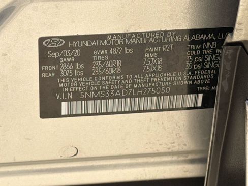 Used 2020 Hyundai Santa Fe SEL w/ Convenience + Premium Package FWD image 25