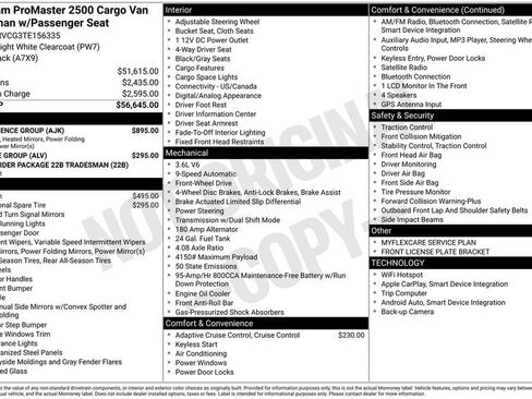 New 2026 RAM ProMaster 2500 w/ Convenience Group FWD image 4