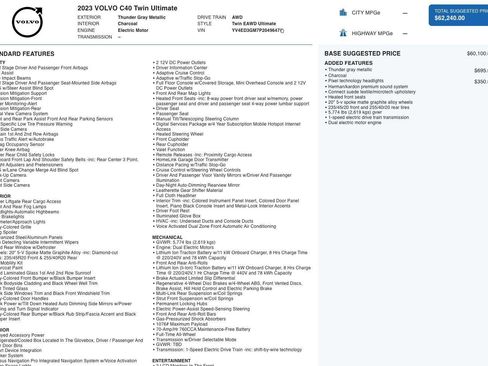 Used 2023 Volvo C40 P8 Recharge Ultimate image 5