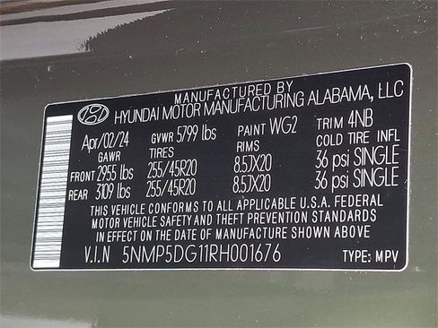 Certified 2024 Hyundai Santa Fe Calligraphy image 26