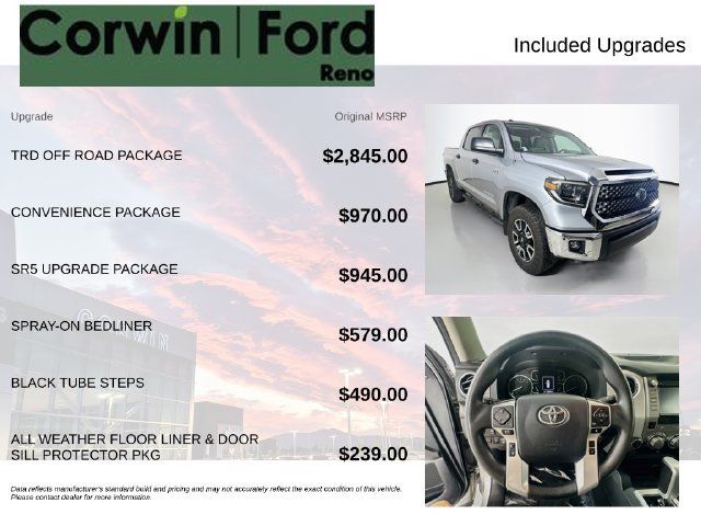 Used 2019 Toyota Tundra SR5 w/ TRD Off Road Package AWD/4WD image 3