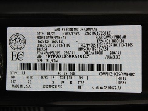 Used 2024 Ford F150 XLT w/ Equipment Group 302A MID AWD/4WD image 76