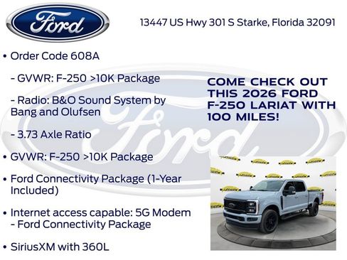 New 2026 Ford F250 Lariat w/ Black Appearance Package AWD/4WD image 25