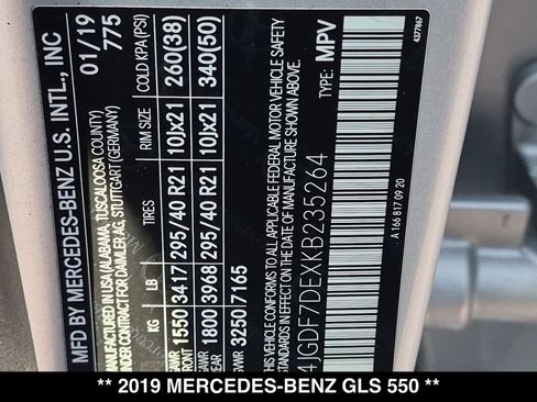 Certified 2019 Mercedes-Benz GLS 550 4MATIC image 29