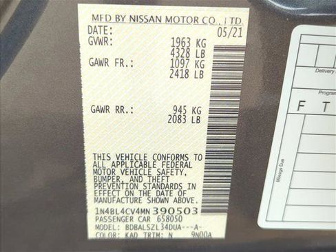 Used 2021 Nissan Altima 2.5 SR FWD image 25