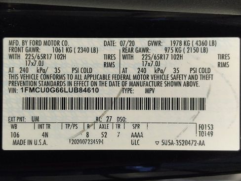 Used 2020 Ford Escape SE FWD image 33
