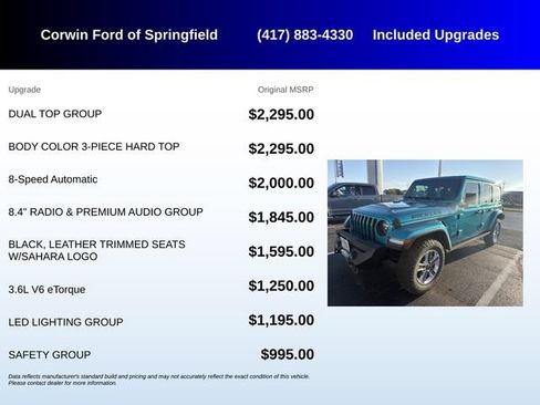 Used 2020 Jeep Wrangler Unlimited Sahara w/ Dual Top Group AWD/4WD image 5